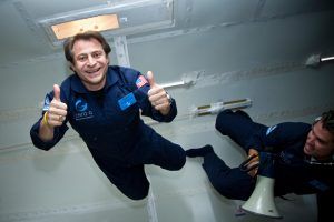 Peter-in-Zero G giving a thumbs up